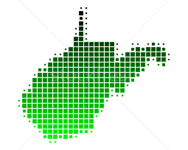 Térkép Nyugat-Virginia zöld minta Amerika USA Stock fotó © rbiedermann