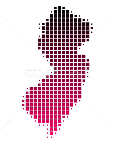 Karte New Jersey Muster rosa america lila Stock foto © rbiedermann