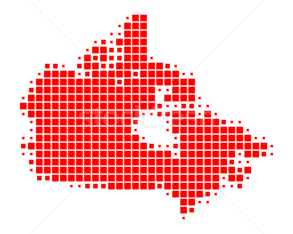 Mappa Canada rosso pattern piazza Foto d'archivio © rbiedermann
