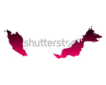 Kaart Maleisië achtergrond lijn paars vector Stockfoto © rbiedermann
