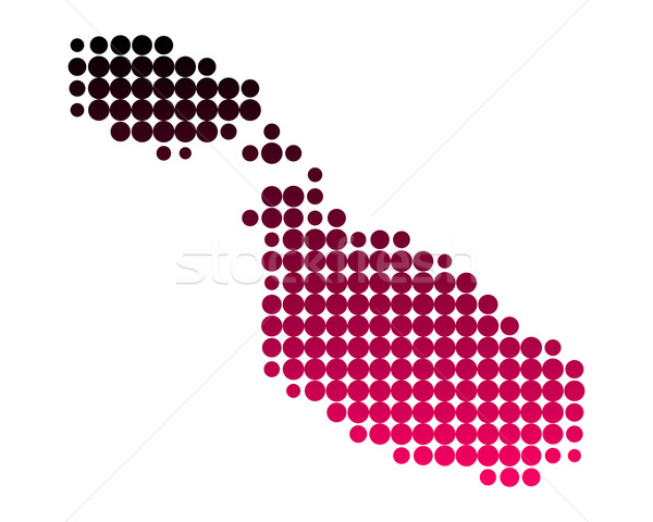 Mapa Malta patrón rosa círculo punto Foto stock © rbiedermann