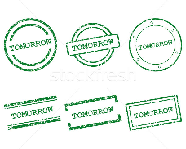 Zdjęcia stock: Jutro · znaczków · projektu · list · pieczęć · tag
