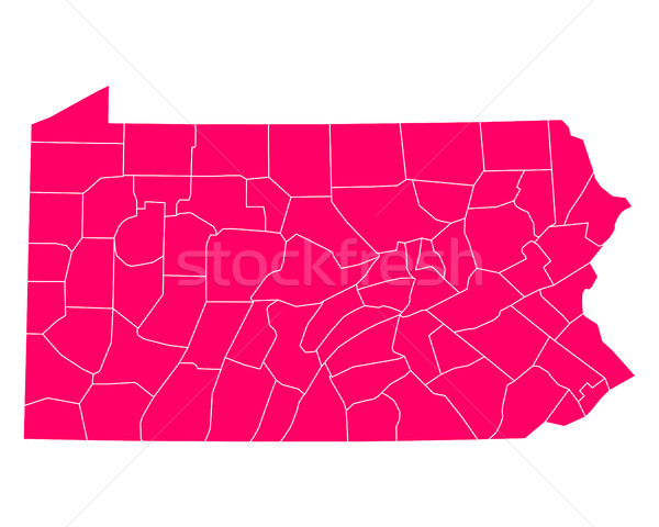 地圖 賓夕法尼亞州 背景 粉紅色 線 紫色 商業照片 © rbiedermann