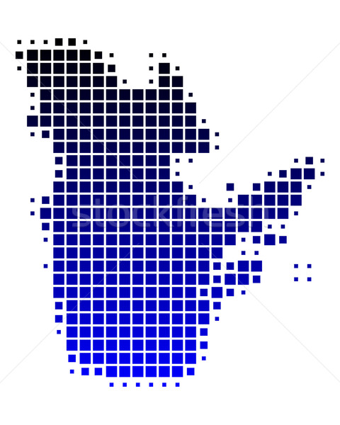 Pokaż Quebec niebieski wzór placu wektora Zdjęcia stock © rbiedermann