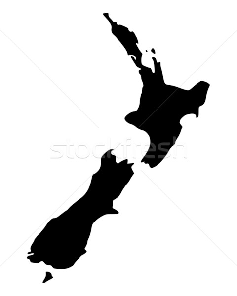 Stok fotoğraf: Harita · Yeni · Zelanda · arka · plan · hat · vektör
