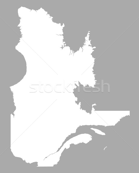 Foto stock: Mapa · Quebec · fondo · blanco · línea · Canadá