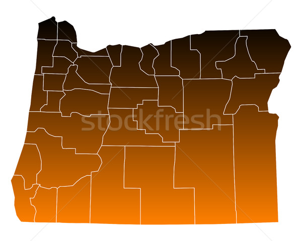 Map of Oregon Stock photo © rbiedermann