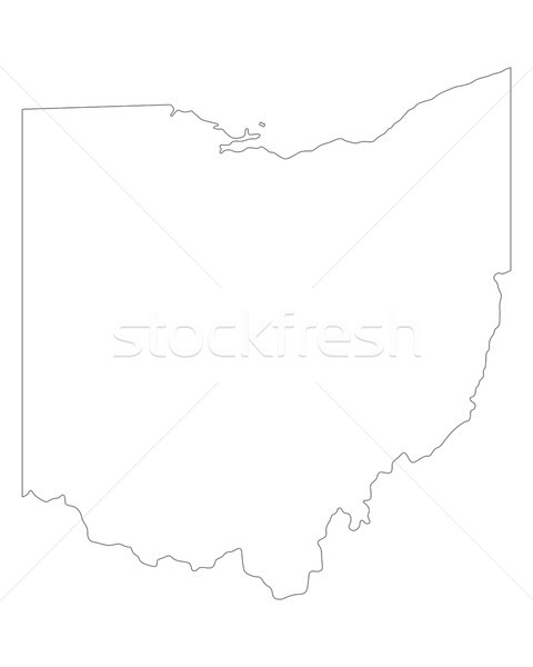 Carte Ohio fond ligne USA Photo stock © rbiedermann