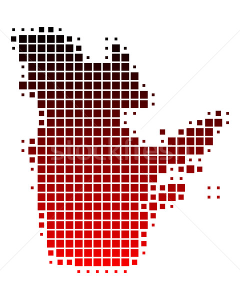 Pokaż Quebec czerwony wzór placu wektora Zdjęcia stock © rbiedermann