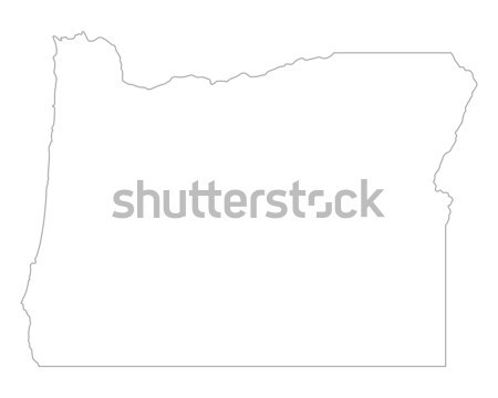 карта Орегон фон линия США иллюстрация Сток-фото © rbiedermann