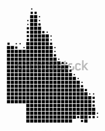 Hartă Quebec călători negru model pătrat Imagine de stoc © rbiedermann