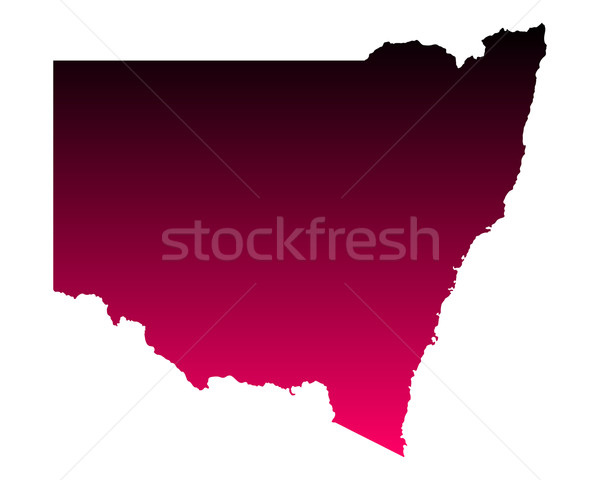 Térkép Új-Dél-Wales rózsaszín új lila vektor Stock fotó © rbiedermann