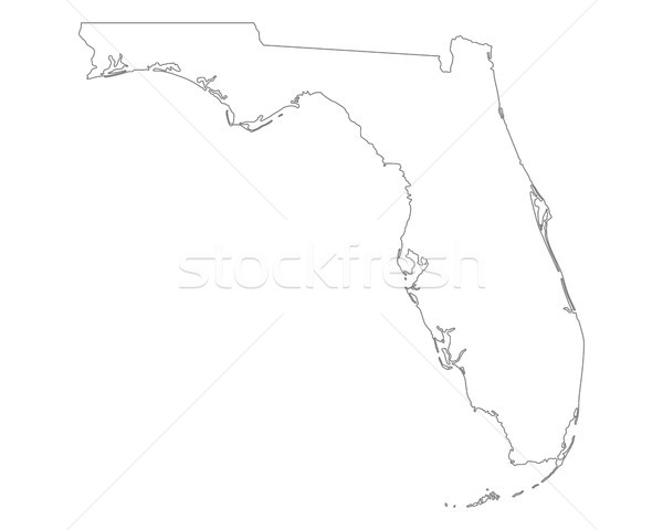 Mappa Florida sfondo line USA Foto d'archivio © rbiedermann