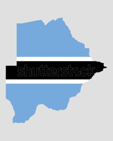Map and flag of Botswana Stock photo © rbiedermann