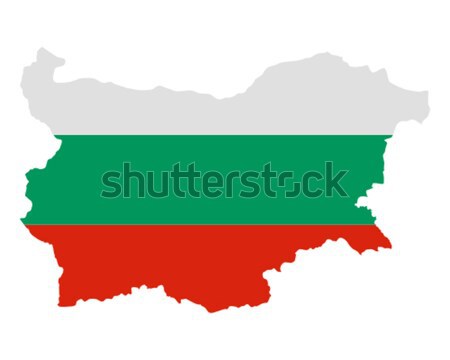 Pokaż banderą Bułgaria tle podróży Zdjęcia stock © rbiedermann