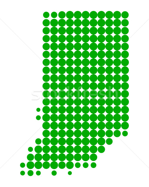 Térkép Indiana zöld minta Amerika kör Stock fotó © rbiedermann