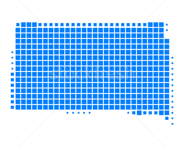 Térkép Dél-Dakota kék minta Amerika tér Stock fotó © rbiedermann