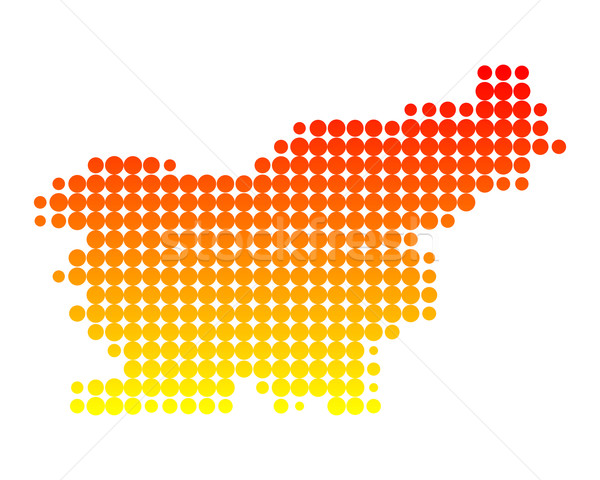 Mapa Eslovenia patrón círculo punto Foto stock © rbiedermann