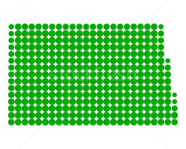 Kaart North Dakota groene patroon amerika cirkel Stockfoto © rbiedermann