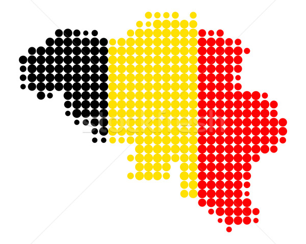 Map and flag of Belgium Stock photo © rbiedermann