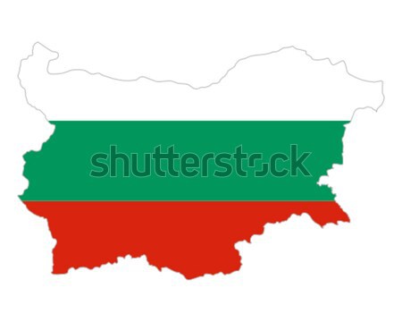 Map and flag of Bulgaria Stock photo © rbiedermann