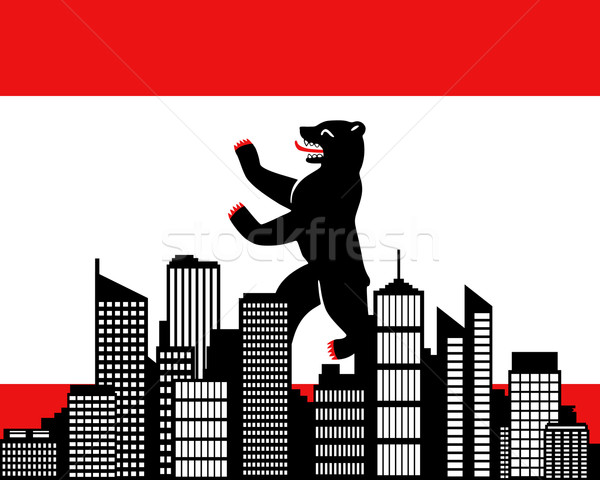 Citta Bandiera Berlino Costruzione Panorama Skyline Illustrazione Vettoriale C Robert Biedermann Rbiedermann 1566548 Stockfresh