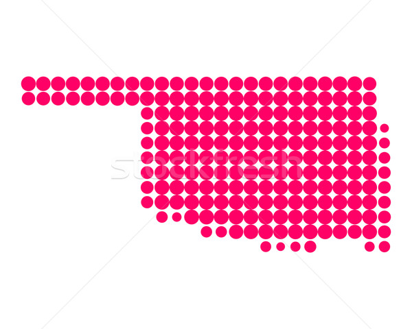 Mapa Oklahoma padrão américa roxo círculo Foto stock © rbiedermann