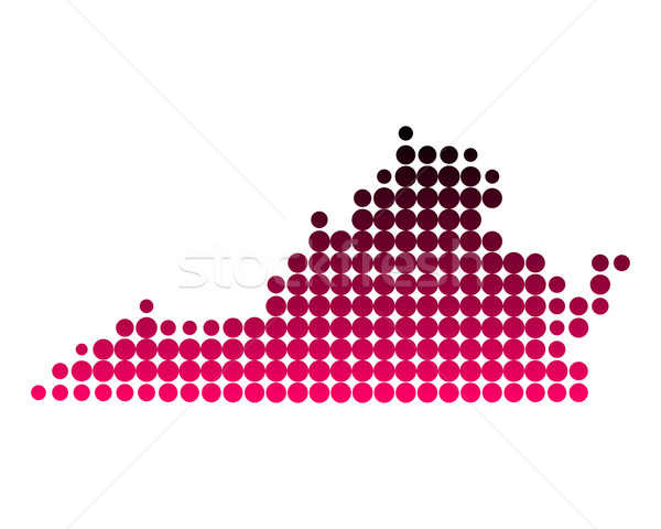 Térkép Virginia minta Amerika lila kör Stock fotó © rbiedermann
