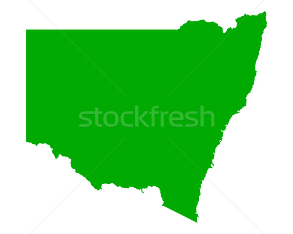 Harita yeni güney galler yeşil vektör Avustralya yalıtılmış Stok fotoğraf © rbiedermann