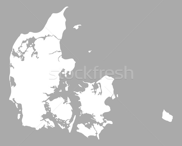 карта Дания фон линия Сток-фото © rbiedermann