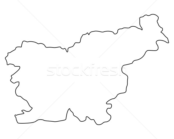 Mapa Eslovenia fondo aislado ilustración Foto stock © rbiedermann