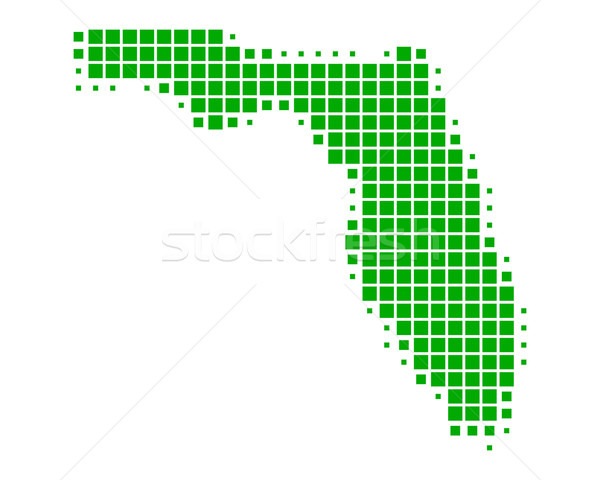 Stok fotoğraf: Harita · Florida · yeşil · model · Amerika · ABD