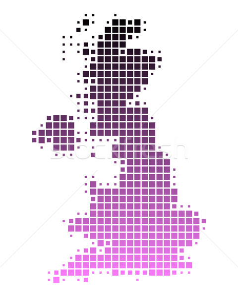 Kaart groot-brittannië patroon roze Engeland vierkante Stockfoto © rbiedermann