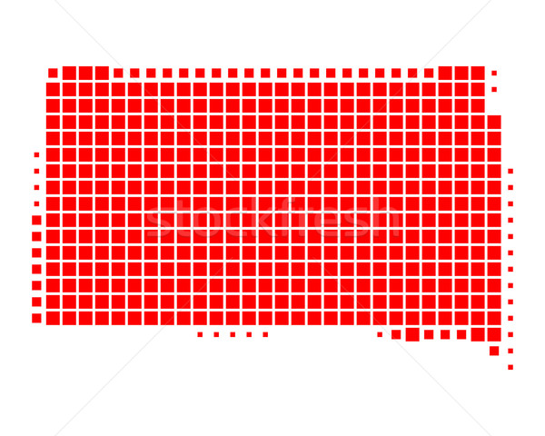 Karte Süddakota rot Muster america Platz Stock foto © rbiedermann