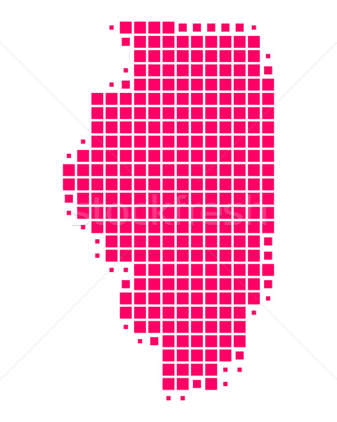 Térkép Illinois minta Amerika lila USA Stock fotó © rbiedermann
