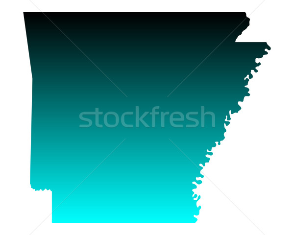 карта Арканзас зеленый синий путешествия Америки Сток-фото © rbiedermann