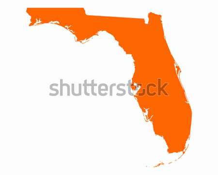 Kaart Florida reizen amerika USA geïsoleerd Stockfoto © rbiedermann