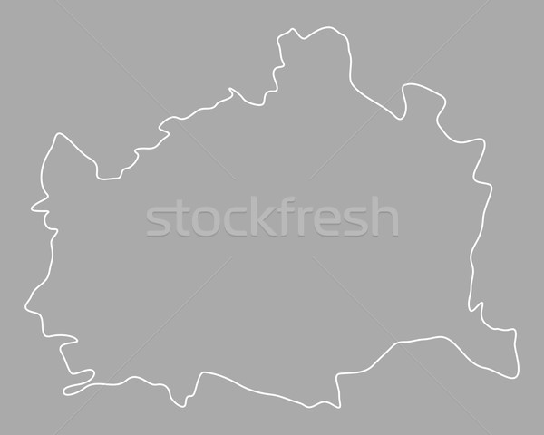 Térkép Bécs Ausztria izolált illusztráció szürke Stock fotó © rbiedermann