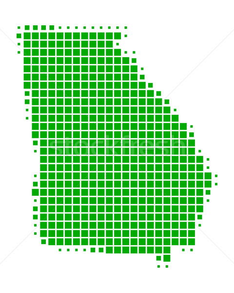 Mapa Geórgia verde padrão américa praça Foto stock © rbiedermann