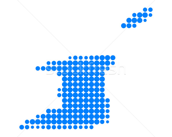 Сток-фото: карта · синий · острове · шаблон · круга · Карибы