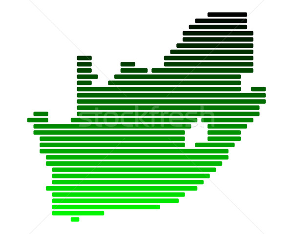 Hartă Africa de Sud verde model linie punct Imagine de stoc © rbiedermann