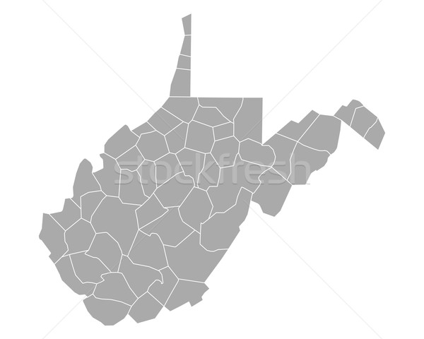 Stock fotó: Térkép · Nyugat-Virginia · háttér · vonal · USA · vektor