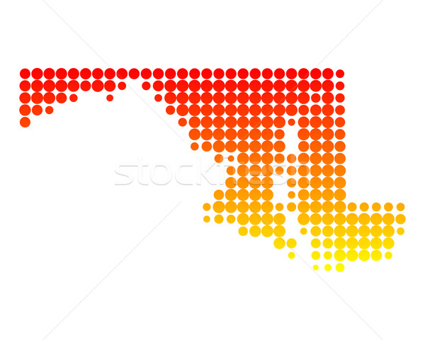 Karte Maryland Muster Kreis USA Punkt Stock foto © rbiedermann