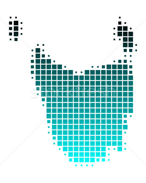 ストックフォト: 地図 · タスマニア州 · 緑 · 青 · 島 · パターン