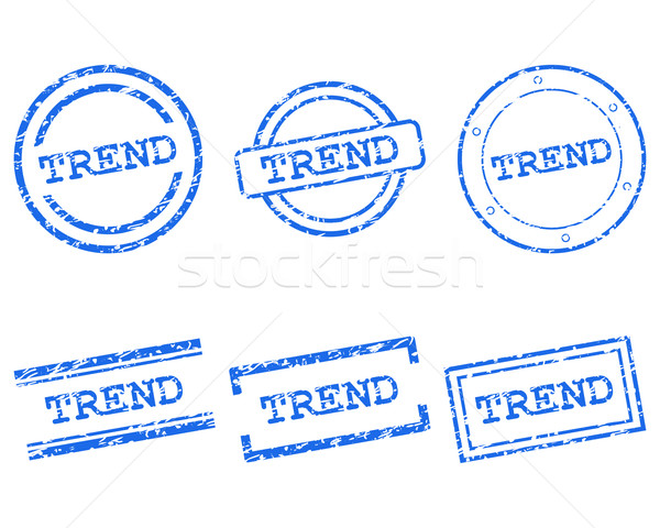 Trend postzegels stempel grafische tag zegel Stockfoto © rbiedermann