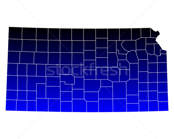 Map of Kansas Stock photo © rbiedermann