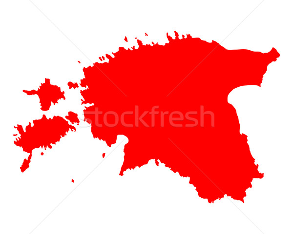 地図 エストニア 旅行 赤 ベクトル ストックフォト © rbiedermann
