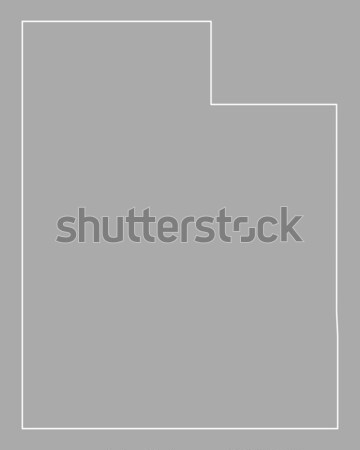 ストックフォト: 地図 · ユタ州 · 米国 · ベクトル · 孤立した · 実例