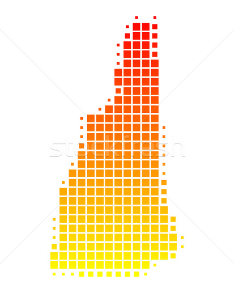 Сток-фото: карта · Нью-Гемпшир · шаблон · Америки · США · квадратный