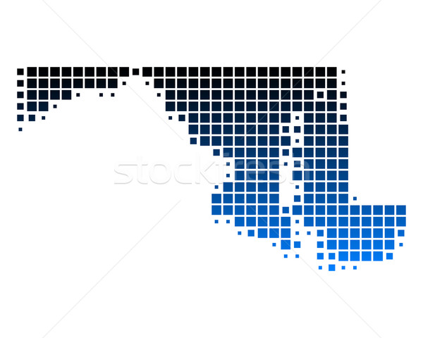 Mappa Maryland blu pattern america USA Foto d'archivio © rbiedermann